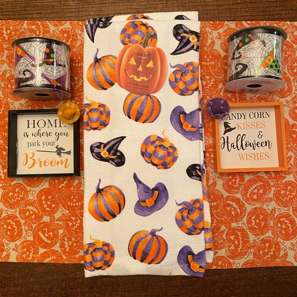 Halloween Witch Kitchen Towels, Witch Ribbon, Witch Hat Signs & Decor, Halloween - Picture 2 of 16